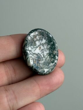 Moss Agate 1" Pocket Anxiety Fidget Worry Stone Crystal
